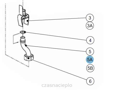 Przewód gazowy L=171 ACV