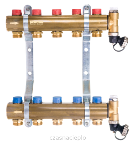 Mosiężny rozdzielacz centralnego ogrzewania CM-NR 10F