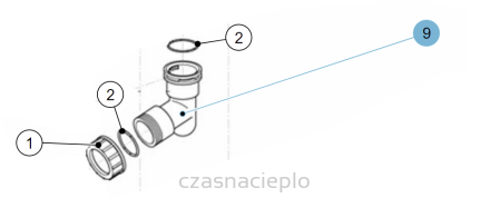 Kolano syfonu pod kocioł HOVAL