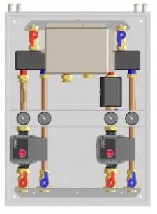 TERMET MODUŁ WIELOSTREFOWY DO SYSTEMÓW GRZEWCZYCH SIM 2Z TYP 1LTT.1HT.YP Z ZAWOREM MIESZAJĄCYM I POMPAMI 
